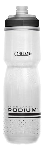CamelBak Podium Chill Bike Insulated Squeeze Water Bottle White/Black, 24oz
