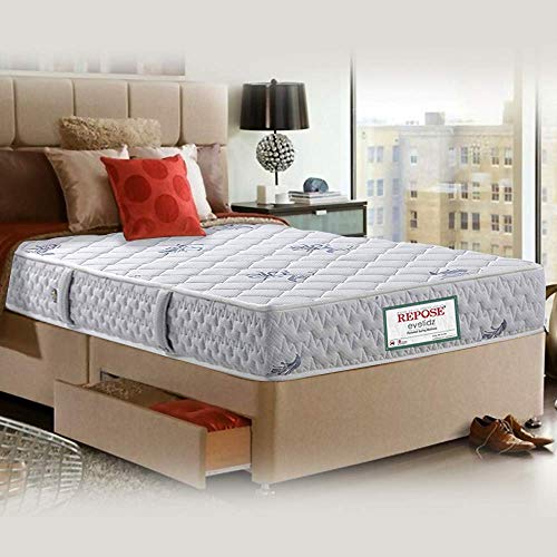 Eyelidz 8-inch Firm Queen Size Spring Mattress (78X60X8_Foam), Sky Blue and White