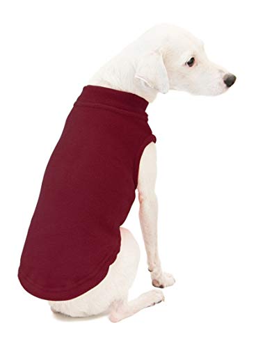 Gooby - Stretch fleece vest, pullover fleece vest jacket sweater for dogs, burgundy, X-large length (16 inches)
