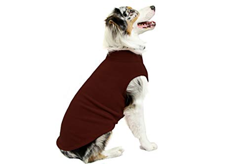Gooby - Stretch Fleece Vest Sweater Fleece Vest Jacket Sweater for Dogs, Brown, 3XL Length (20.5")