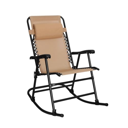 Amazon Basics Outdoor Textilene Zero Gravity Folding Chair Portable Convenience A folding rocking