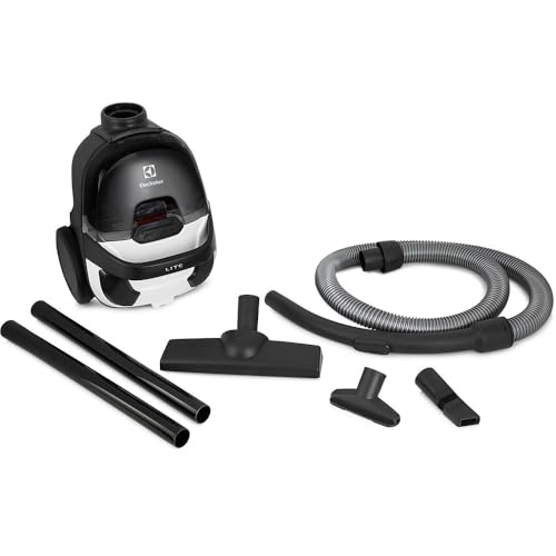 Electrolux Aspirador de pó sem saco potente 1400W silencioso compacto bocal estofados cabo retratil controle velocidade LIT31 preto branco 127V