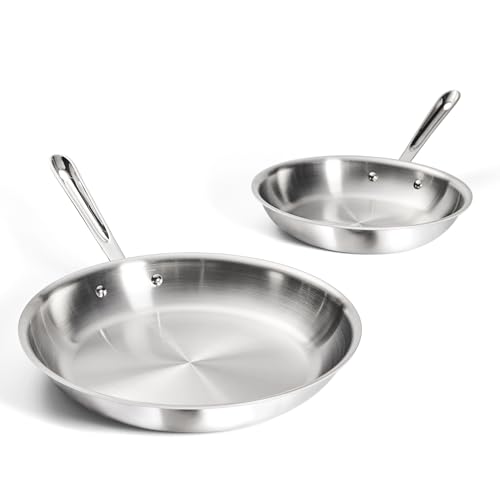 All-Clad D3 3-Ply Stainless Steel Fry Pan Set
