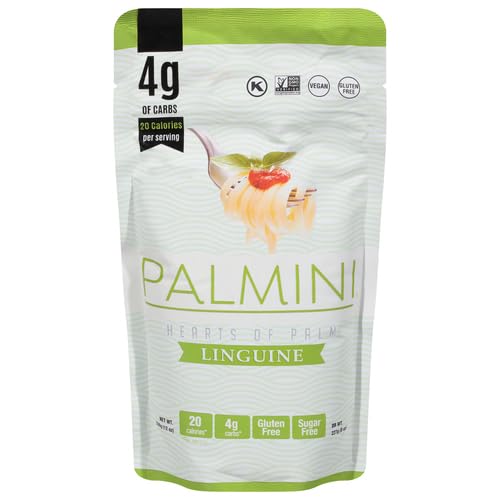 Palmini Linguine Pasta | Low-Carb Pasta, Low-Calorie Hearts of Palm Pasta | Keto, Gluten Free, Vegan, Non-GMO, Plant Based, Healthy Noodles | Seen on Shark Tank |(12 Ounce - Pack of 1)