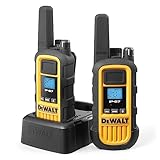 DEWALT DXFRS800 FRS Walkie Talkies, Long Range 2 Way Radio, 2W, IP67 Waterproof, Rechargeable, 2 Pack, DXFRS800