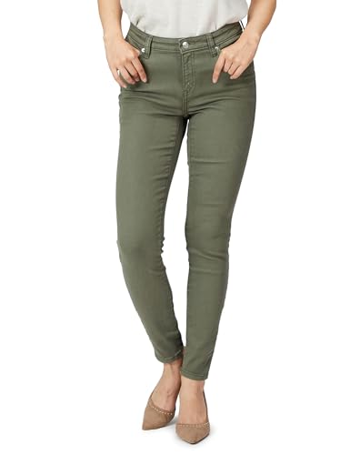 Amazon Essentials Women's Mid-Rise Stretchy Skinny Jeans - Discontinued Colors, Light Olive, 10
