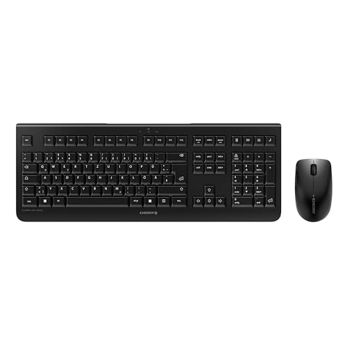 🔥 SELTEN SO GÜNSTIG (-50%) CHERRY DW 3000, Kabelloses Tastatur-Maus-Set, Deutsch QWERTZ, Schwarz