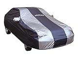 Solimo Hyundai Xcent UV Protection Dustproof Car Cover Dark Blue Silver
