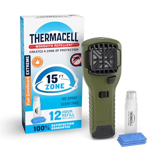 Thermacell Mosquito Portable Repeller; Includes 12-Hour Refill; 15 Foot Zone of Protection; Highly Effective Mosquito Repellent; Deet Free Bug Spray Alternative; Scent Free