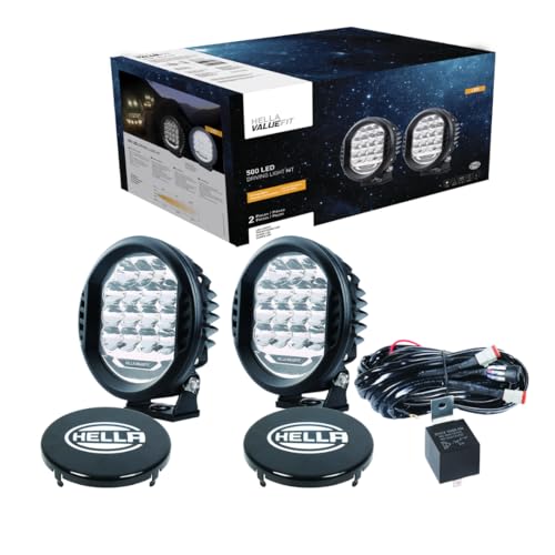 Hella ValueFit 500 LED Series - LED Driving Lamp Kit – Universal Off-Road Light for Pickup Trucks, ATV, SUV, 4x4, Jeep, Tractors / 358117171