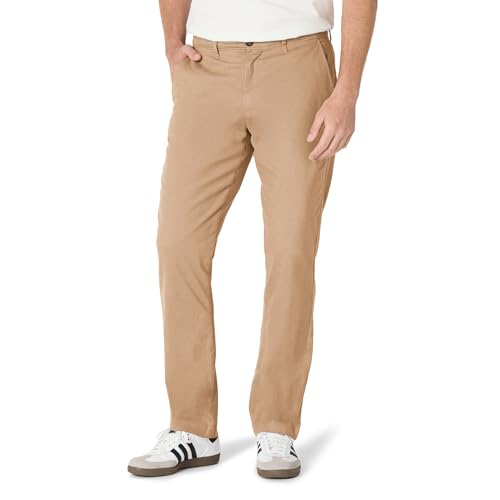 Amazon Essentials Men's Athletic-Fit Casual Stretch Chino Pant (Available in Big & Tall), Mushroom Brown, 36W x 32L