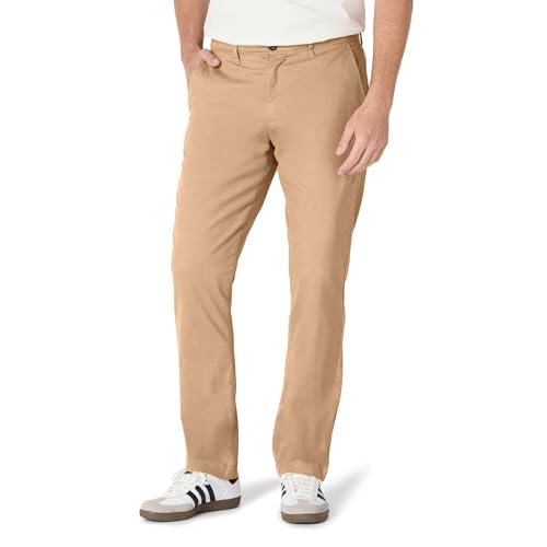 Amazon Essentials Men's Athletic-Fit Casual Stretch Chino Pant (Available in Big & Tall), Mushroom Brown, 42W x 32L