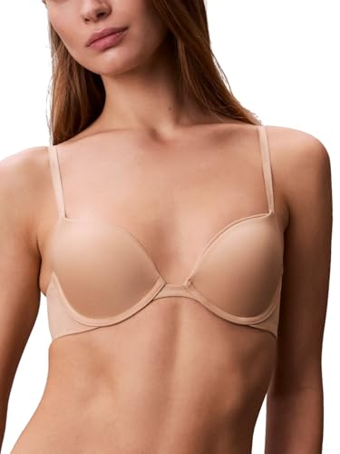 Calvin Klein Women's Constant Push Up Plunge Bra Bra, -bare, 34A