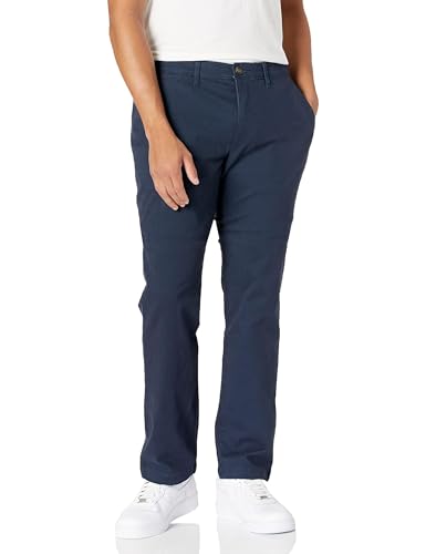 Amazon Essentials Men's Athletic-Fit Casual Stretch Chino Pant (Available in Big & Tall), Dark Navy, 42W x 32L