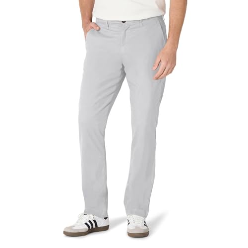 Amazon Essentials Men's Athletic-Fit Casual Stretch Chino Pant (Available in Big & Tall), Grey, 34W x 32L