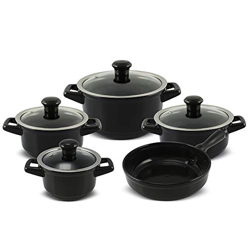 Conjunto Panelas de Cerâmica Ceraflame 5 Peças | Duo Smart, Preto