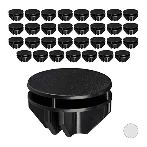 Relaxdays Connectors for Shelving Systems, Pack of 40, Shelf Adapters, Plastic Replacement Parts, Black