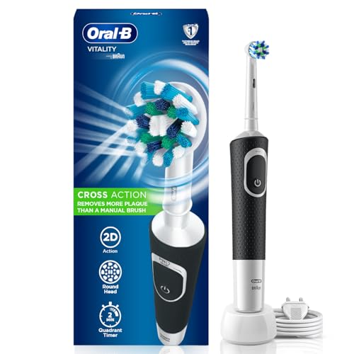 Vitality Rechargeable Rotating Electric Toothbrush for Adults | 2 Brushing Modes (Daily & Sensitive) | 2-Min Timer with Quadpacer | 2-Year Warranty & 