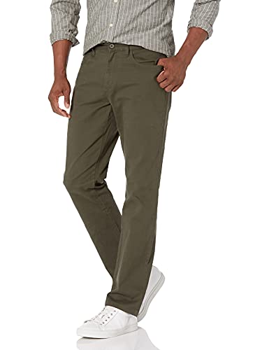 Goodthreads Men's Straight-Fit 5-Pocket Chino Pants, -Olive, 32W x 30L