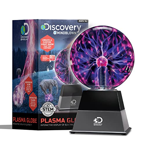 Discovery™ Plasma Globe Lamp, Touch & Sound Sensitive Lightning, Interactive Electric Plasma Ball for Hands-On STEM Learning, Plug-in Bedroom & Desktop Decorative lamp