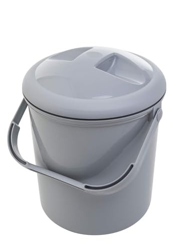 🔥 STARKER PREIS (-47%) Rotho Babydesign, Bella Bambina, Kunststoff-Windeleimer geruchsdicht ohne Nachfüllkassetten, umweltfreundlich & hygienisch, ideal für den Wickeltisch 26×26×31 cm (L×B×H), 10 L, grau