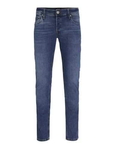 (-43%) JACK & JONES Herren Slim Fit Jeans Glenn Skinny Tapered JJI Glenn ORIGINAL AM, Farben:Dunkelblau-2, Größe Jeans:32W / 32L