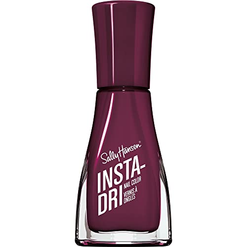 Sally Hansen Insta-Dri, Zip Wine, Quick Dry, Long Lasting, Opaque, Shiny Red Nail Polish