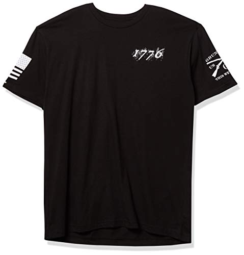Grunt Style 1776 Flag Men's T-Shirt (Black, X-Large)