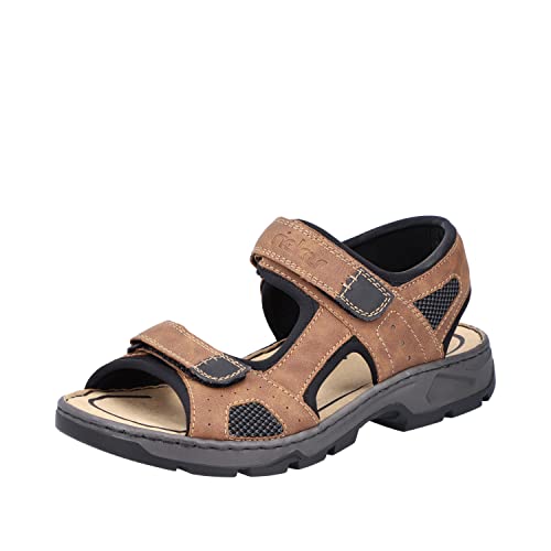 (-23%) Rieker Herren geschlossene Sandalen 26156, Männer Sandalen,Sommerschuhe,Freizeitschuhe,offene Schuhe,Strandschuhe,braun Kombi (25),44 EU / 9.5 UK