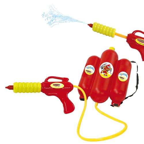 🔥 STARKER PREIS (-27%) JAMARA 460342 Mc Fizz Wasserspritze mit Tankrucksack 2,5L, Kinder Feuerwehr Spielzeug ab 3 Jahre, Wasserpistole Outdoor, Rucksack Wasserspielzeug Spritzpistole, Geschenkidee Kids