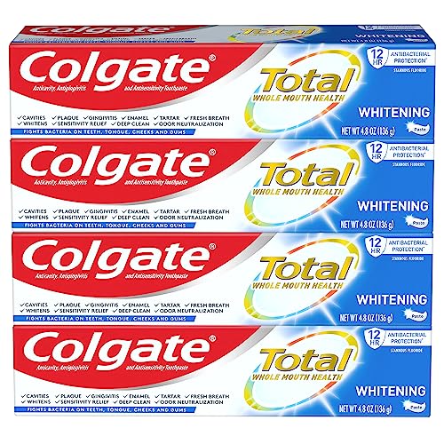 Colgate Total Teeth Whitening Toothpaste 4.8oz Pack of 4