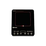 Bajaj ABS Majesty Slim 2100Watt Induction Cooktop 8 Auto Cook Indian Menu Feather Touch Controls Preset Timer 1 Yr Warranty