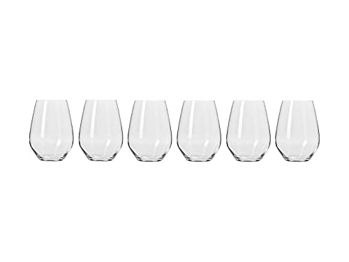 Krosno Harmony Stemless Wine Glass 560ML 6pc Gift Boxed