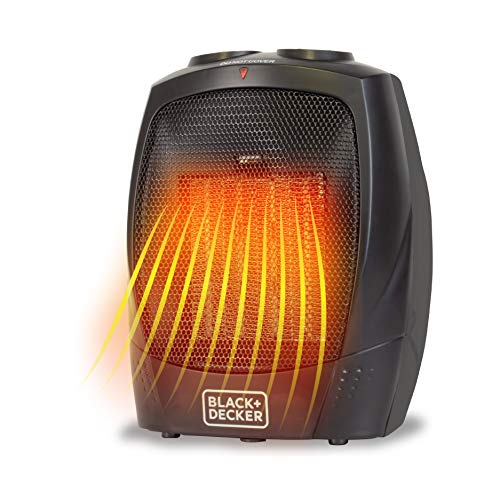 BLACK+DECKER Portable Space Heater, Room Space Heater with Carry Handle for Easy TransportAmazon Basics Oscillating Cer