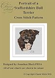 Portrait Of A Staffordshire Bull Terrier Cross Stitch Pattern English Edition