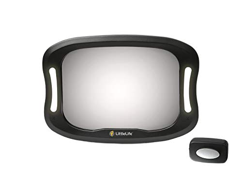 LittleLife Light-Up Car Mirror, Black