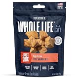 Whole Life Cat Just One Salmon Freeze Dried Cat Treats - Human Grade High Protein Food, Healthy Training Snacks, Freeze Dried Salmon Food Toppers, USA Made Natural Treats - 2.5 oz (Pack of 1)