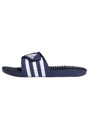 (-40%) adidas Unisex Adissage Slides Slipper, Dark Blue / Cloud White / Dark Blue, 44.5 EU