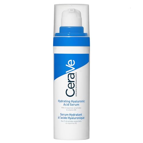Cerave Hyaluronic Acid Serum for Face with Vitamin B5 and Ceramides, Hydrating Face Serum for Dry Skin, Fragrance Free, 1 Ounce