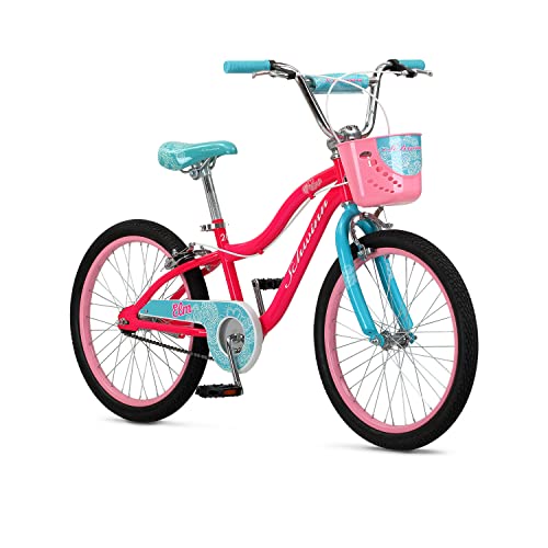 Schwinn Elm Bike, 20 Inch Bike for Kids Ages 7-13, SmartStart Ergonomic Design for Kids, Adjustable Seat Grows with your Child, Rear Coaster Brake & Front and Rear Hand Brakes, Training Bicycle
