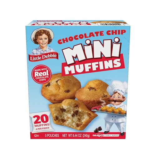 Little Debbie Chocolate Chip Mini Muffins, 5 Pouches, 8.44 OZ Box