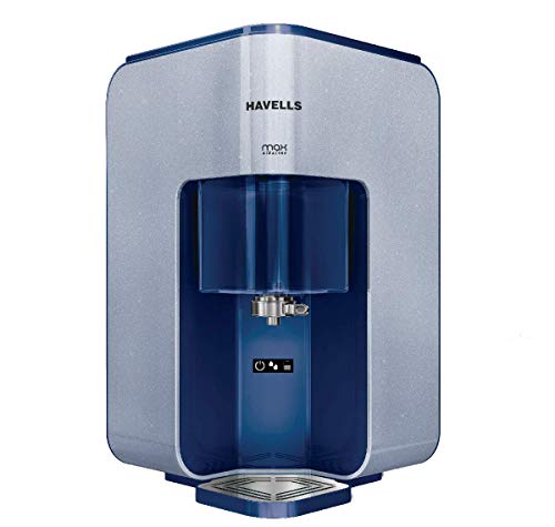 Havells Max Alkaline Water Purifier, First corner mounting design (Patented), Cu+Zn+Alkaline+natural minerals, 7 stage Purification, RO+UV Purificatio