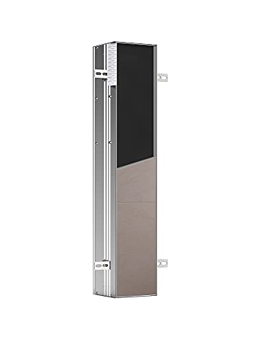 (-18%) EMCO ASIS PLUS Unterputz Bad Schrank für Klobürste, Hochschrank & Badezimmerschrank mit Toilettenpapierhalter Aluminium 80,3 cm Unterputz Türanschlag rechts Papierführung seitlich