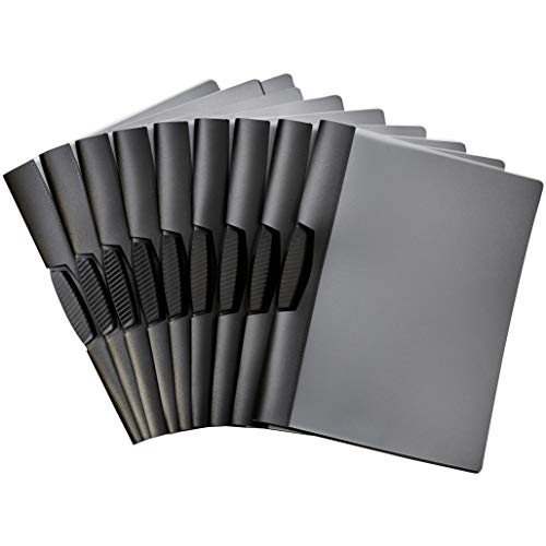 Amazon Basics Report Folder Cover with Clip, Pack of 10, Grey, 9 x 10.5 inches