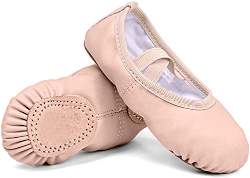 Stelle Ballet Shoes for Girls Toddler Ballet Slippers Soft Leather Boys Dance Shoes for Toddler/Little Kid/Big Kid (Ballet Pink, 9MT)