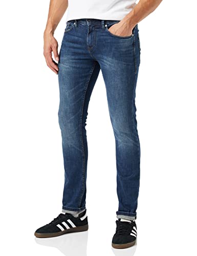 (-28%) TOM TAILOR Denim Herren Piers Slim Jeans 10282 - Dark Stone Wash Denim 32W / 36L