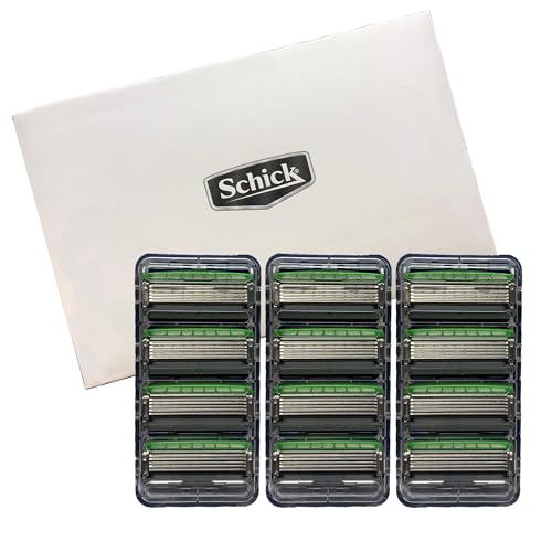 Schick Hydro Sensitive Razor Refills, 12ct | 5 Blade Razor for Men, Shaving Blades, 12 Refills