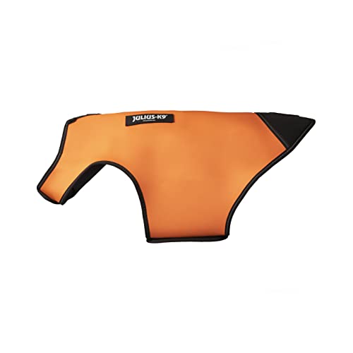Julius-K9 IDC Neoprene Dog Jacket, Size: XL, Black and UV Orange