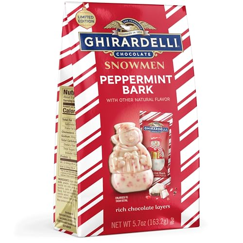 Ghirardelli Peppermint Bark Snowmen, 5.7 oz Bag