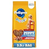 Pedigree Dry Puppy Food, Puppy Dry Food with Grilled Steak and Vegetable Flavor, 3.5 lb. Bag